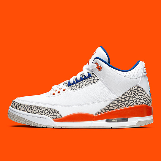 white and orange jordan 3