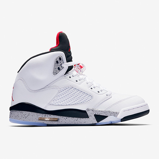 Air Jordan 5 Retro 'White & University Red'