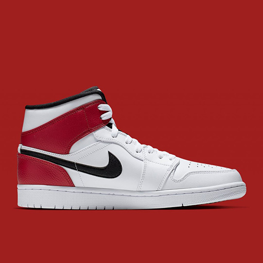 Air Jordan 1 Mid 'White Red Black' | iSneaker.eu