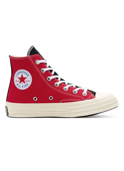 Converse Chuck 70 Hi Logo Play White University Red