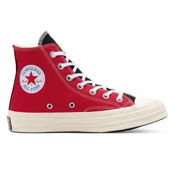 Converse Chuck 70 Hi Logo Play White University Red